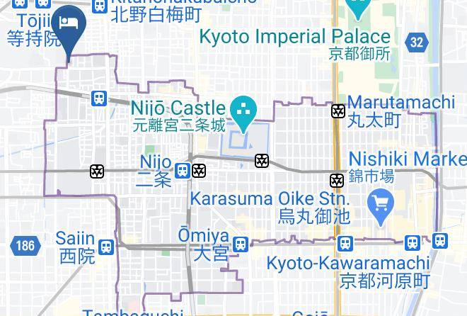 Kyoto City Nakagyo Ward - Tsubaki Ann Kyoto Maps