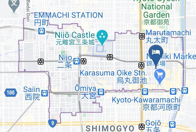 Kyoto City Nakagyo Ward - Tsugu By The Share Hotels Maps