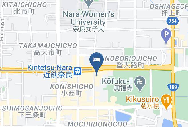 Nara City - Tsukihitei Kintetsu Nara Ekimae Maps