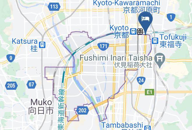 Kyoto City Minami Ward - Tsumugi Kyotoekimae Maps