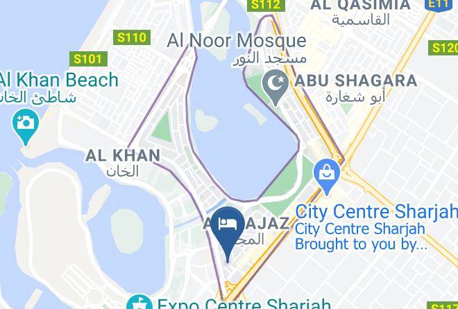 Sharjah City - Tulip Inn Al Khan Hotel Maps