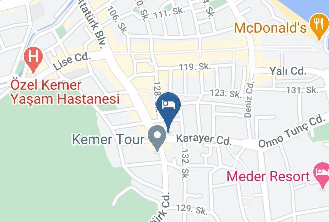 Turkuaz Hotel Kemer Map