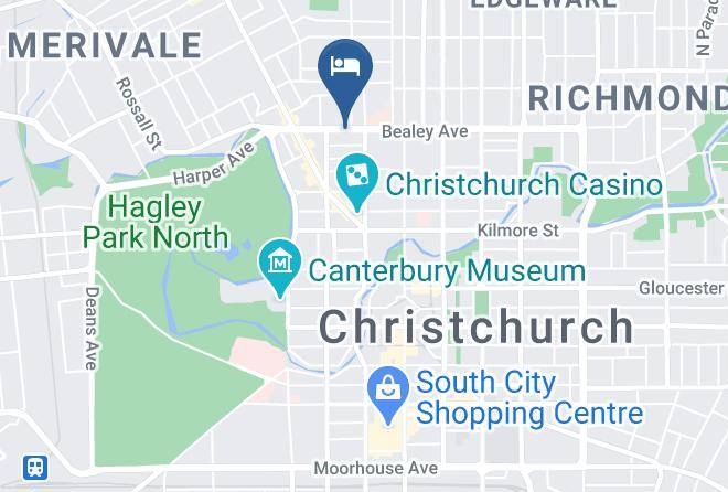 Christchurch - Tuscana Motor Lodge Maps