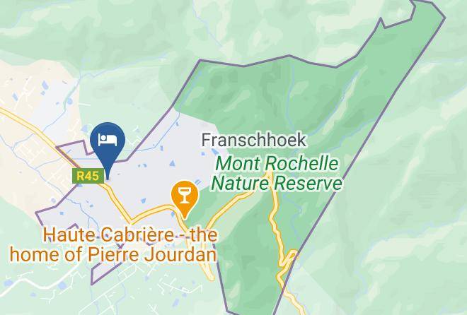 Cape Winelands - Twin Oaks Holiday Accomodation In Franschhoek Maps