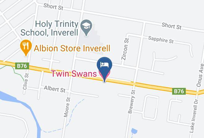 Inverell - Twin Swans Motel Maps