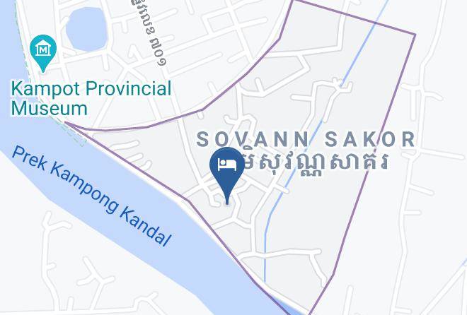 Kampot Town - Two Moons Resort Maps