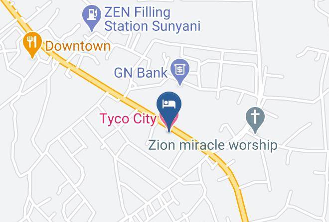 Tyco City Hotel Map - Brong Ahafo - Sunyani