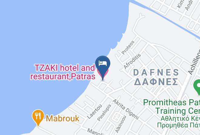 Achaea - Tzaki Hotel And Restaurant Patras Maps