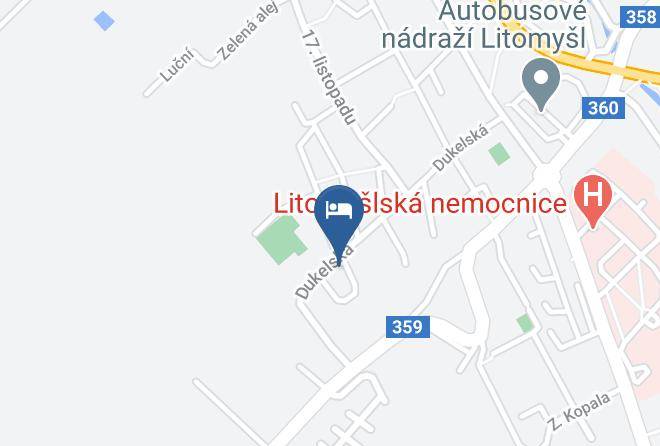 Svitavy - Ubytovani Dukelska Maps