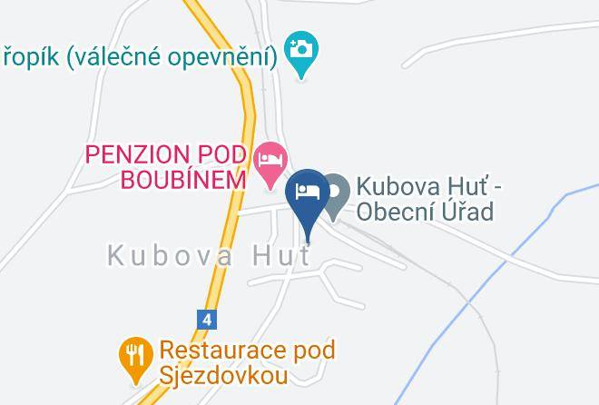 Prachatice - Ubytovani Kubovka 63 Kubova Hut Maps