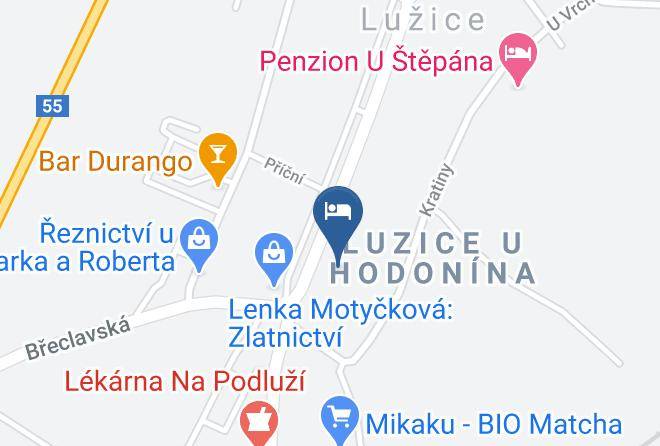 Hodonin - Ubytovani Luzice Maps