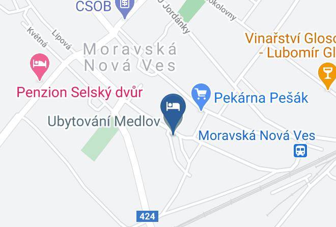 Ubytovani Medlov Map