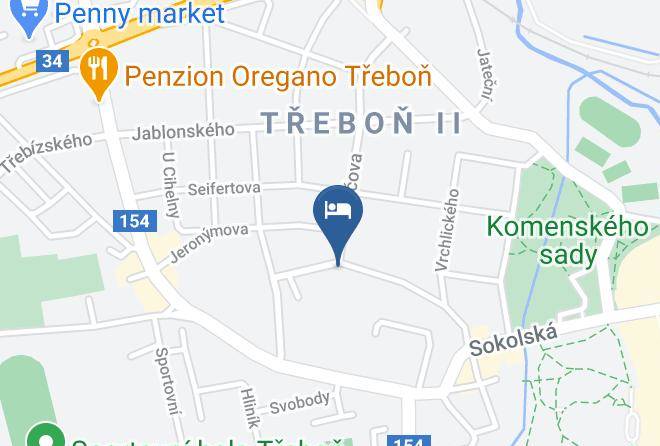 Jindrichuv Hradec - Ubytovani Trebon U Barborky Maps