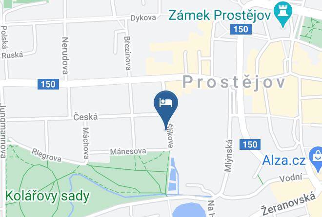 Ubytovani U Parku Prostejov Map