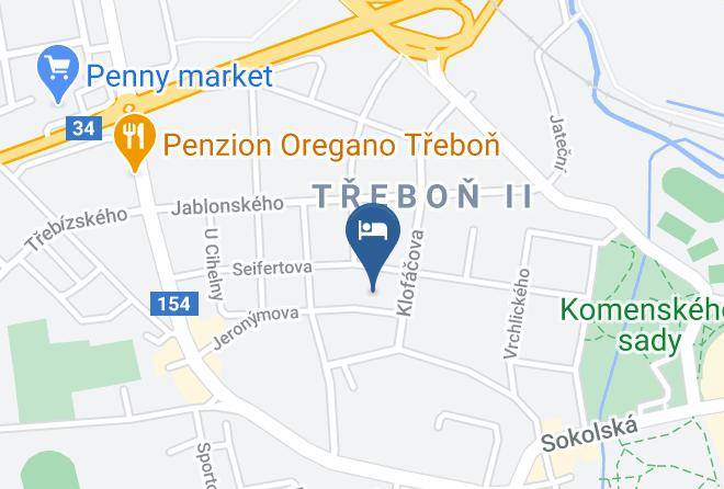 Jindrichuv Hradec - Ubytovani V Soukromi Geronimo Maps