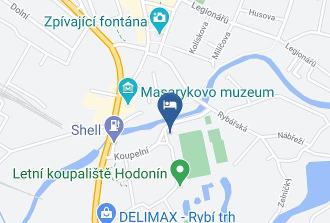 Hodonin - Ubytovna Kubra Maps