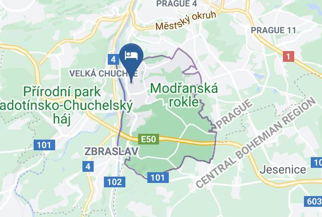 Prague - Ubytovna Modrany Maps