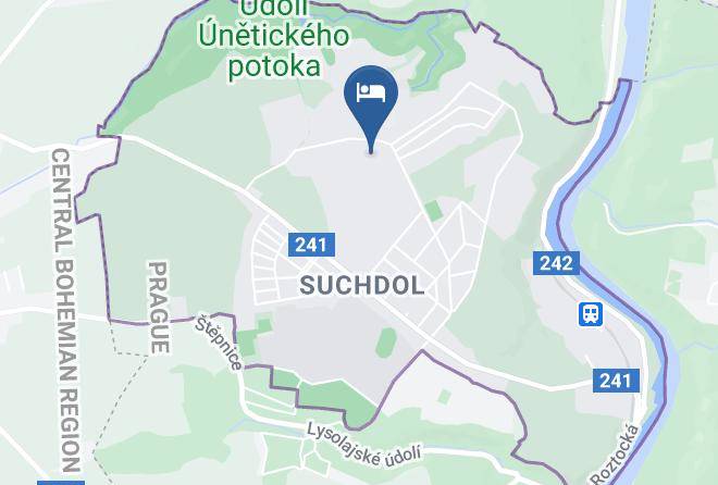 Prague - Ubytovna Sokolovna Suchdol Maps