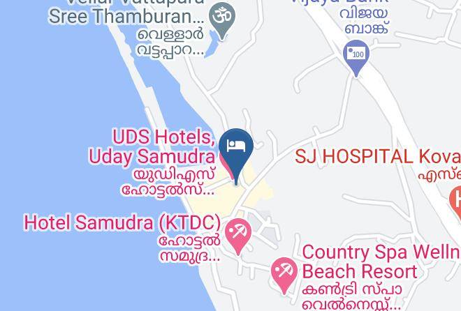 Neyyattinkara - Uday Samudra Leisure Beach Hotel & Spa Maps