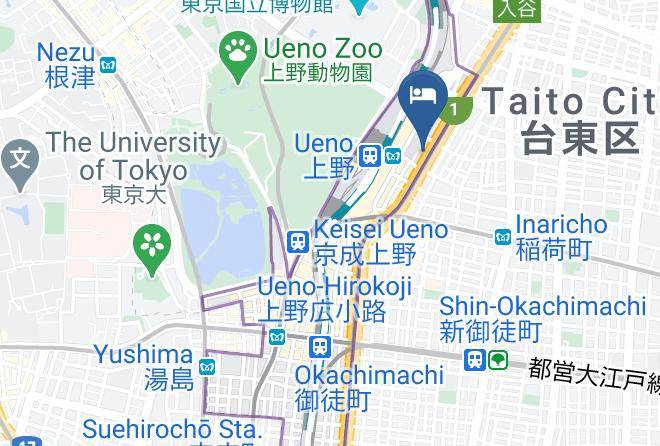Taito Ward - Ueno Urban Hotel Maps