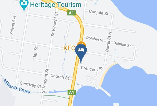 Ulladulla Harbour Motel Map