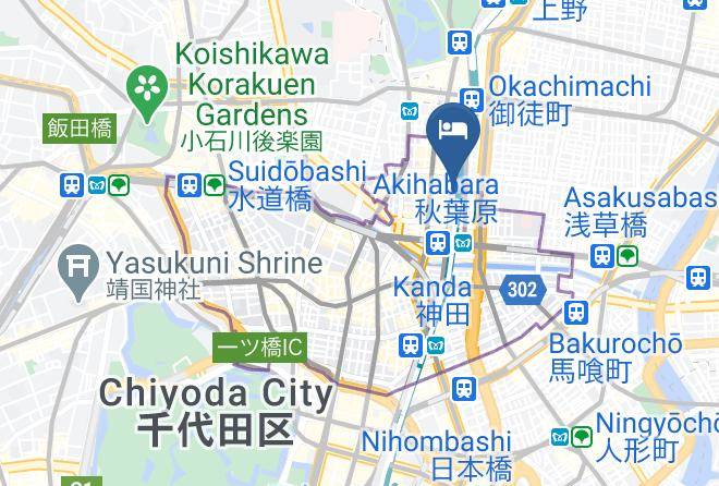 Chiyoda Ward - Under Railway Hotel Akihabara Maps