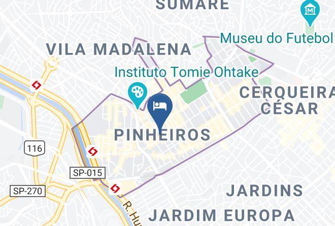 Sao Paulo Pinheiros - Uniclass Hotel Pinheiros Maps