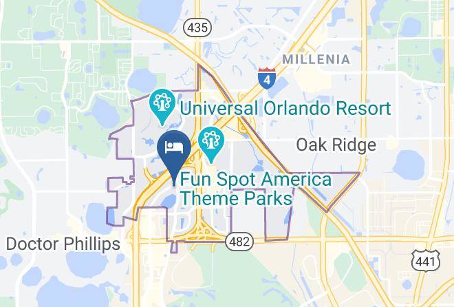 Universal's Endless Summer Resort Surfside Inn & Suites Map