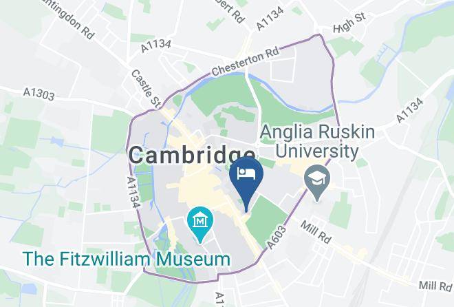 Cambridgeshire - University Arms Hotel Autograph Collection Maps