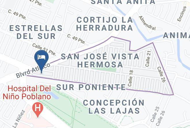 Puebla Rinconada Sur Poniente - Residencias Universitarias La Paz Iii Maps