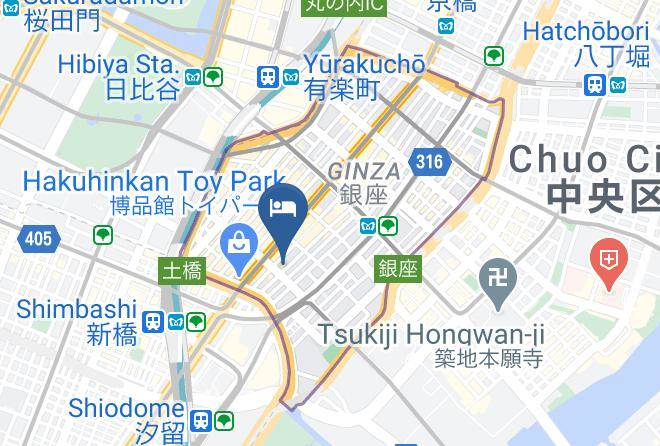 Chuo Ward - Hotel Unizo Tokyo Ginza Nanachome Maps