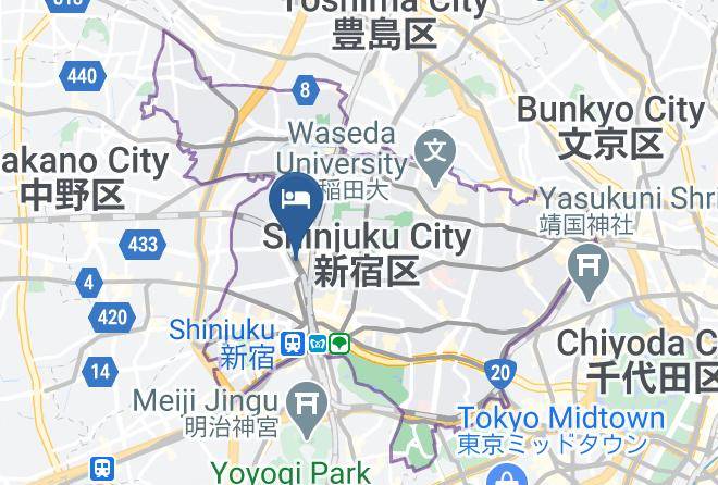 Shinjuku Ward - Uno Capsule Hotel Okubo Maps