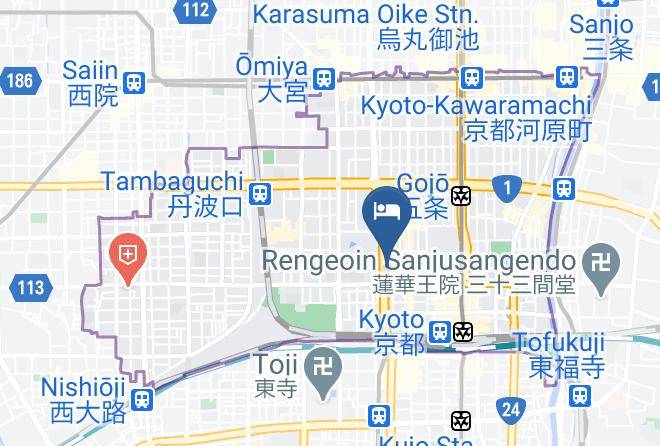 Kyoto City Shimogyo Ward - Uoiwa Ryokan Maps