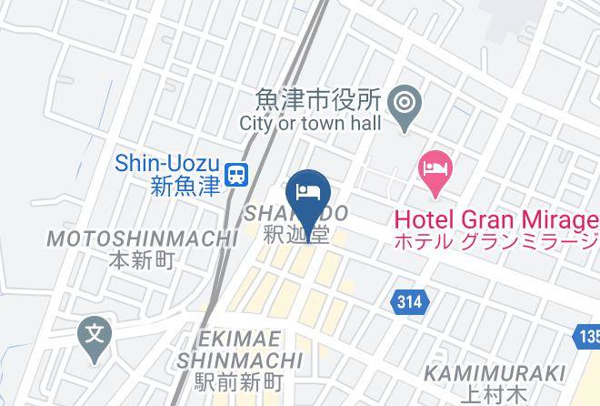 Uozu City - Uozu Manten Hotel Ekimae Maps