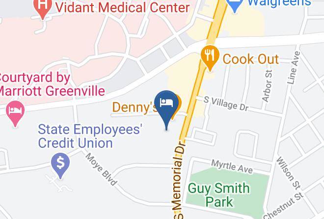 Uptown Greenville Hotel Map