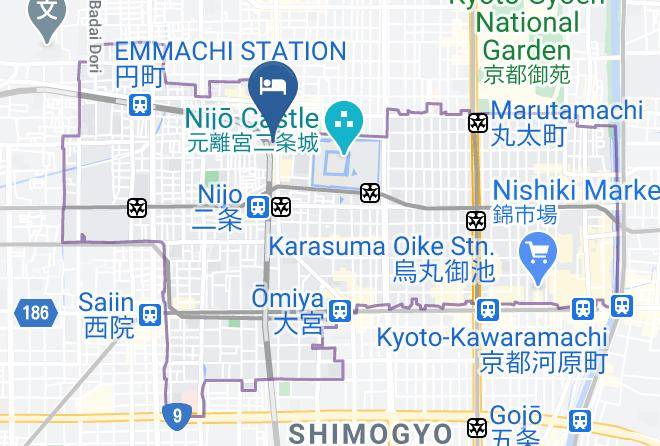 Kyoto City Nakagyo Ward - Urban Hotel Kyoto Nijo Premium Maps