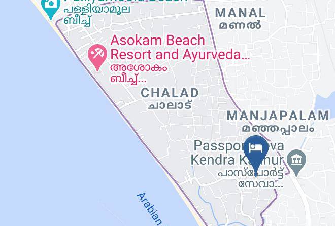 Cannanore - Urban Rose Homestay Erumbala Maps