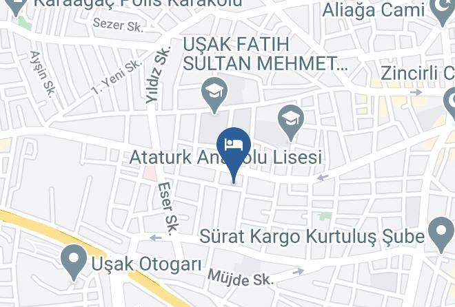 Usak Unalan - Usak Kent Konaklama Maps