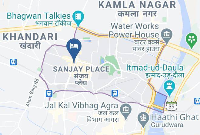 Agra - Usha Kiran Hotel & Towers Maps