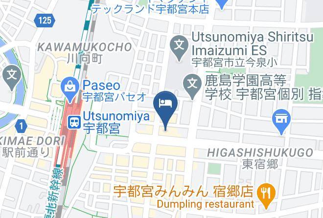 Utsunomiya Higashi Hotel Map