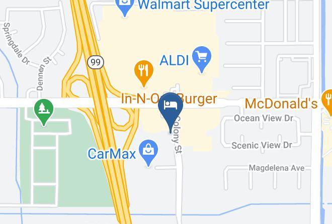 Vagabond Inn Bakersfield South Map