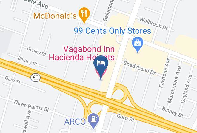 Los Angeles - Vagabond Inn Hacienda Heights Maps