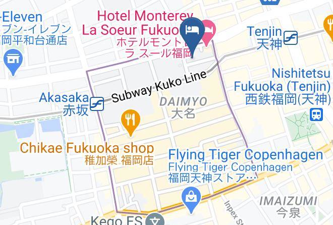 Fukuoka City Chuo Ward - Valie Hotel Tenjin Maps