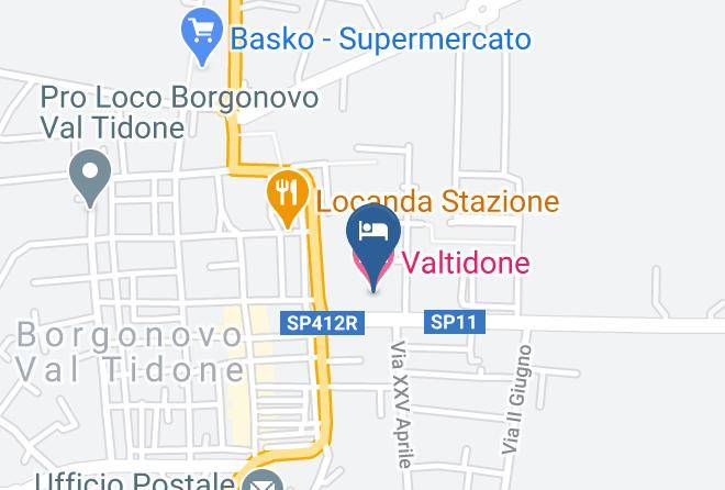 Valtidone Hotel Map