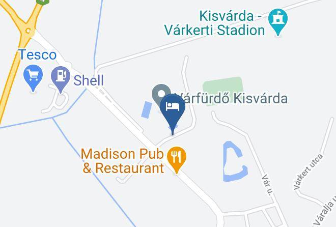 Kisvarda - Varda Sport Hotel Maps