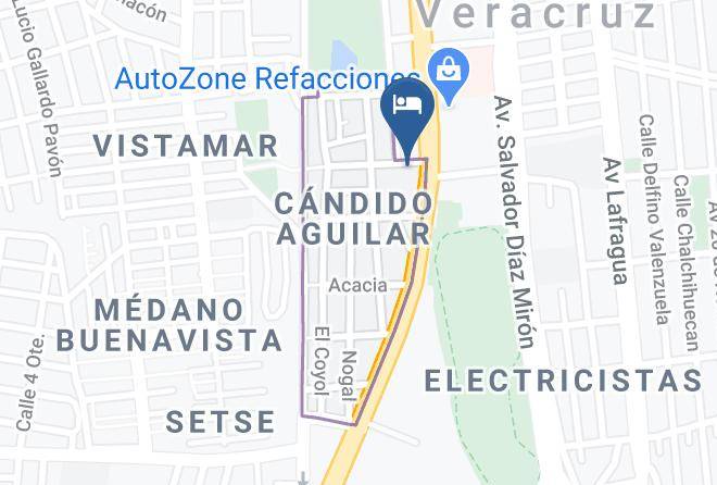 Veracruz Candido Aguilar - Venus Autohotel Maps