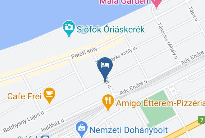 Siofok - Venusz Hotel Maps
