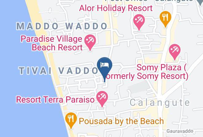 Bardez - Veronica Resort By The Sea Calangute Beach Maps