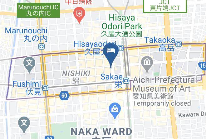 Nagoya City Naka Ward - Vessel Inn Sakae Ekimae Maps