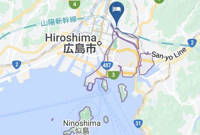 Hiroshima City Minami Ward - Via Inn Hiroshima Shinkansenguchi Maps